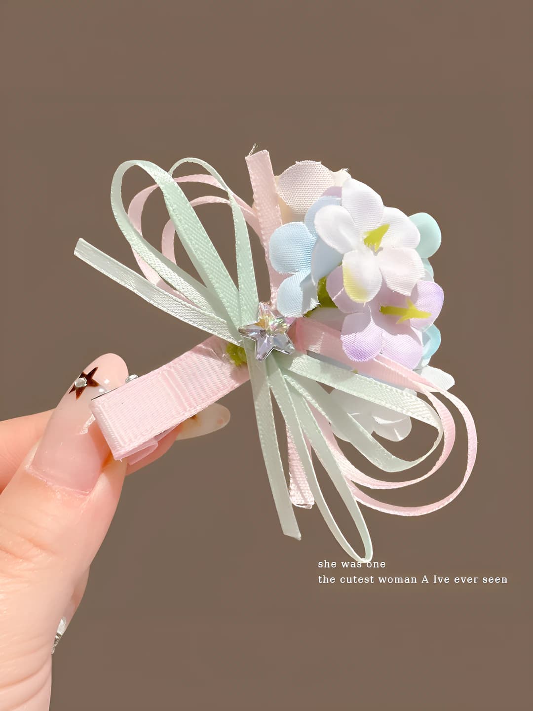 Star flower clip ~5 cm