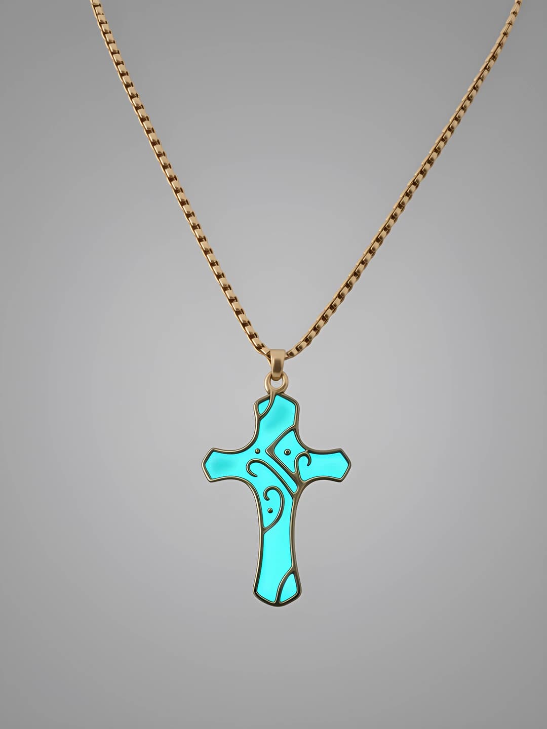 Luminous cross necklace