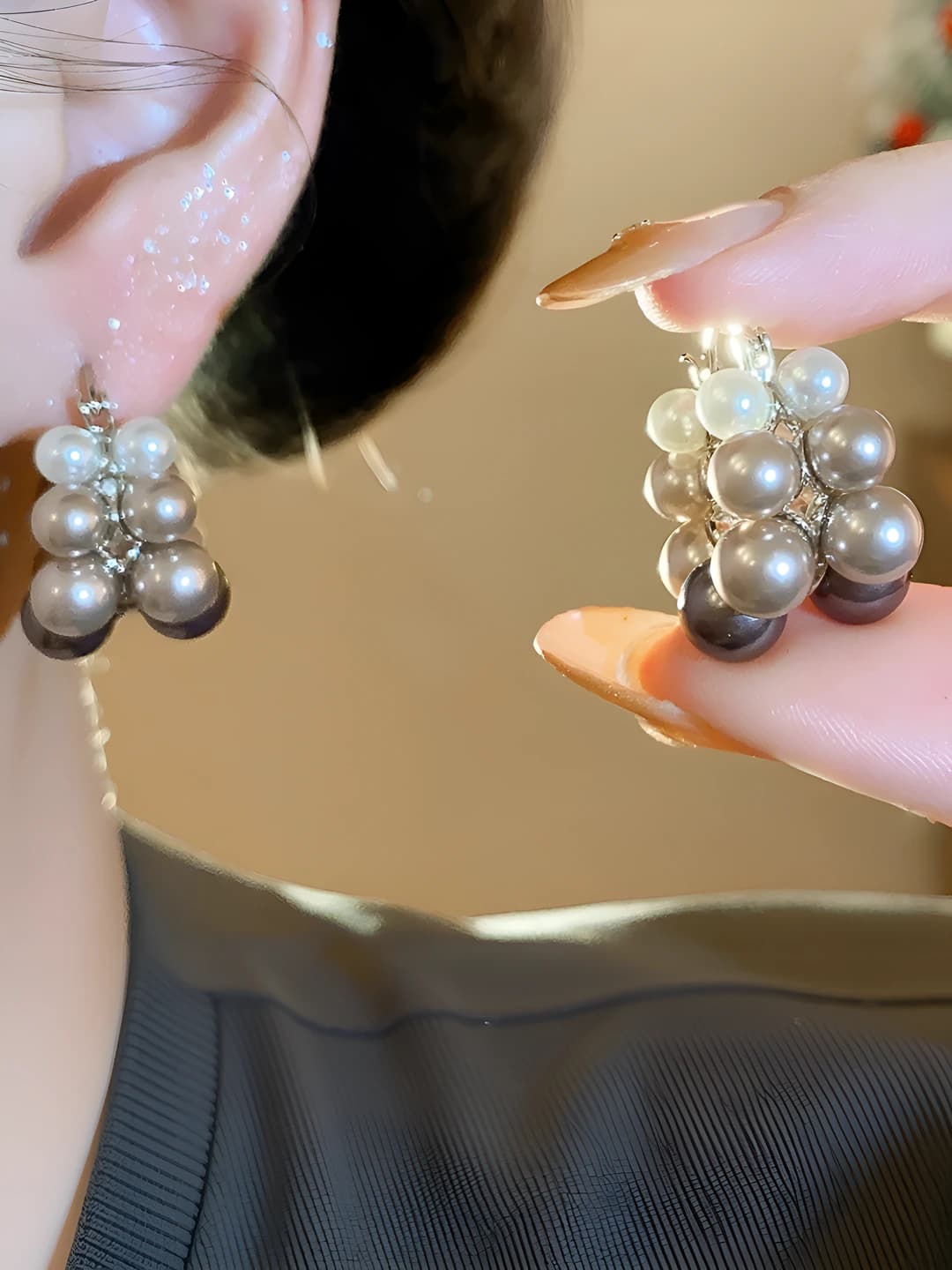 3# Silver pin - Coffee gold - Purple - Champagne
