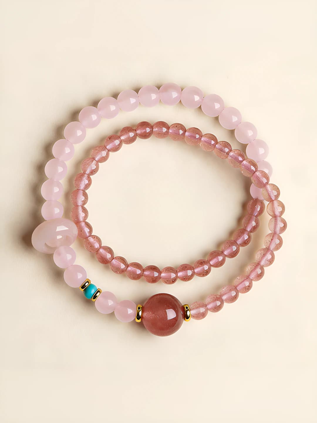 Double pink crystal