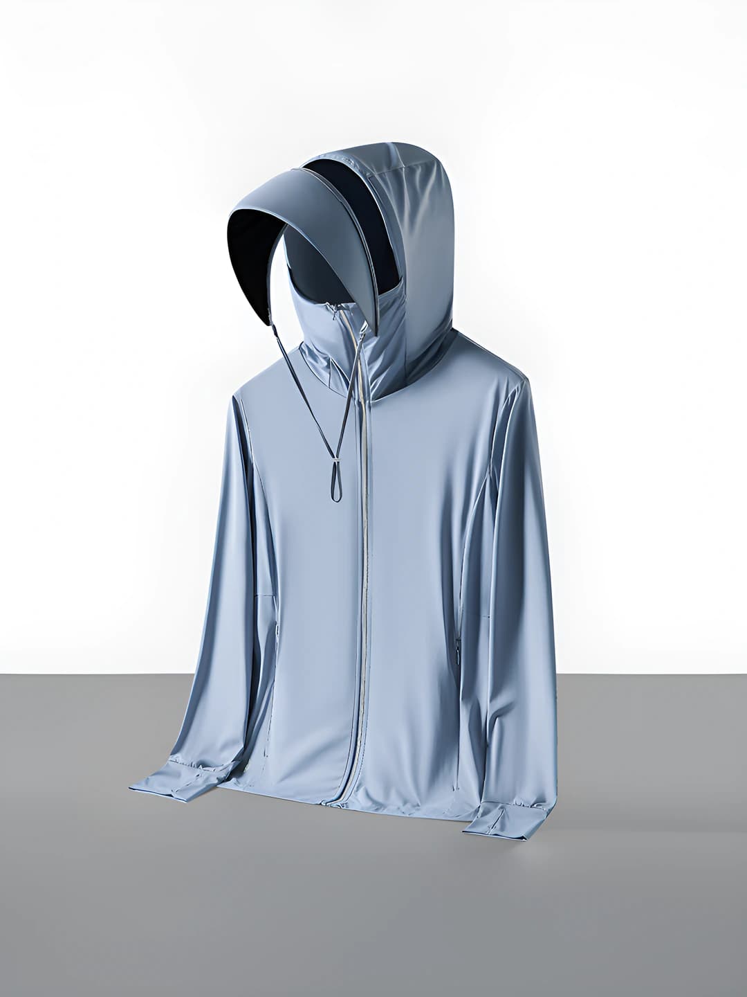 Women's light jackets and windbreakers: ice-silk fabric, sun-protective, summer, breathable, long sleeve, loose fit, cropped