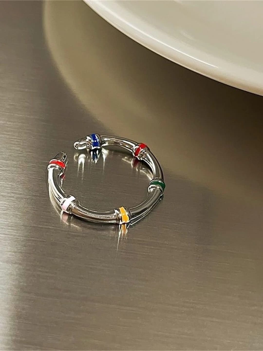 M1076 colorful bamboo ring