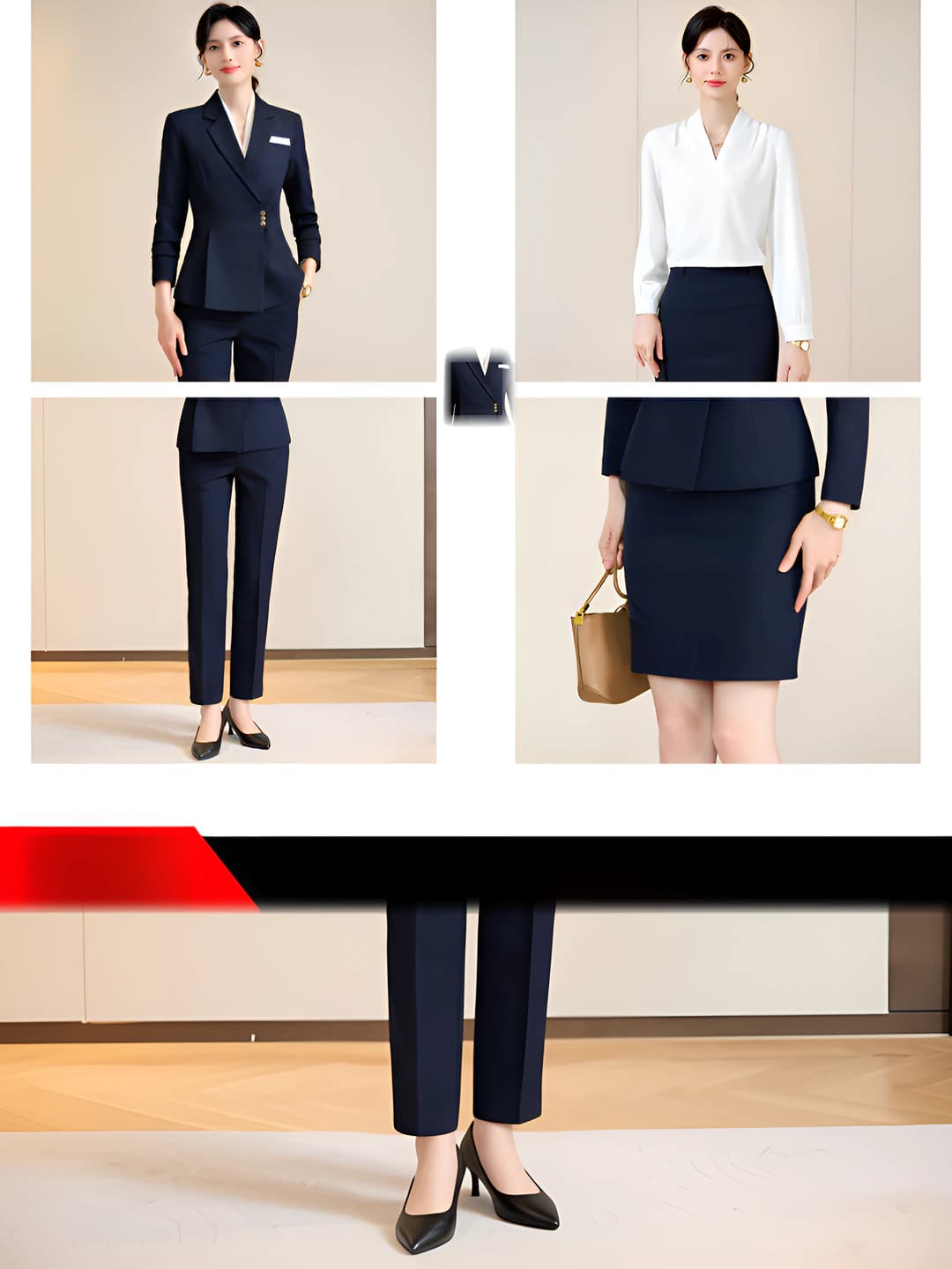 Dark Blue (Suit + Pants + Skirt + Shirt)