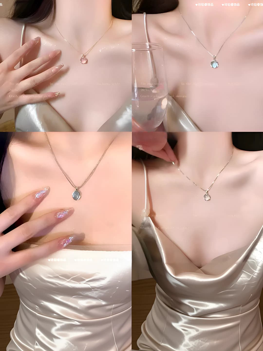 Белое ожерелье, 4 шт