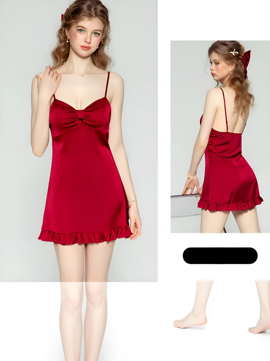 5882 Bordo (Pijama ko'ylagi)