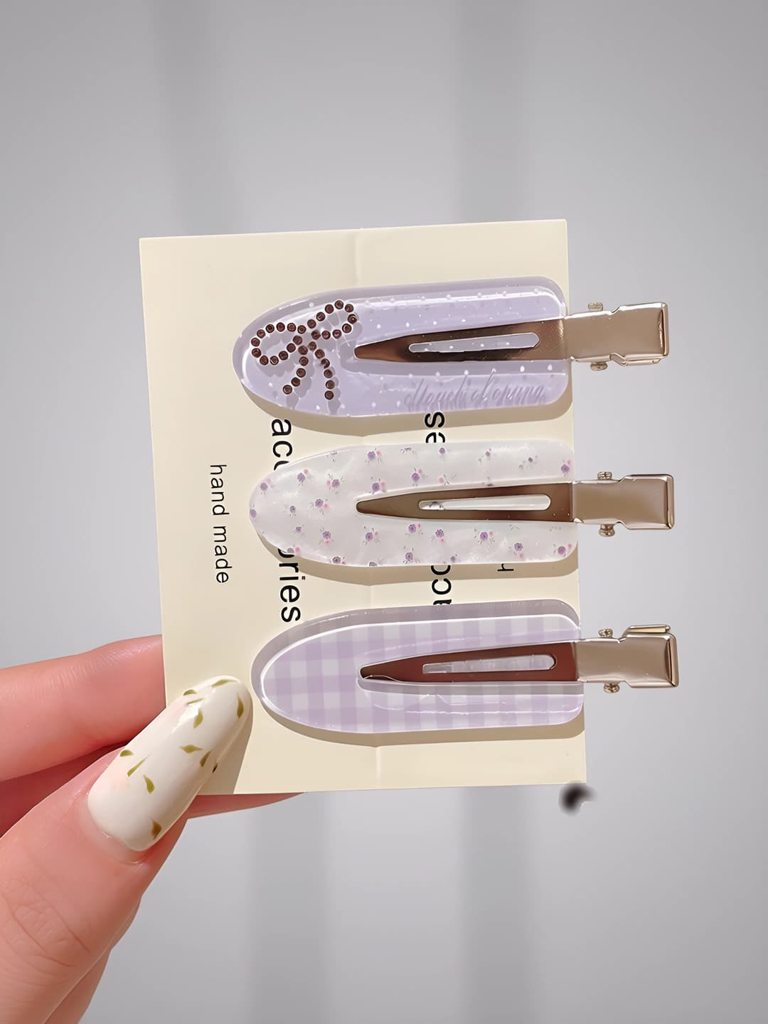 3# 3 pcs, purple, ~6 cm