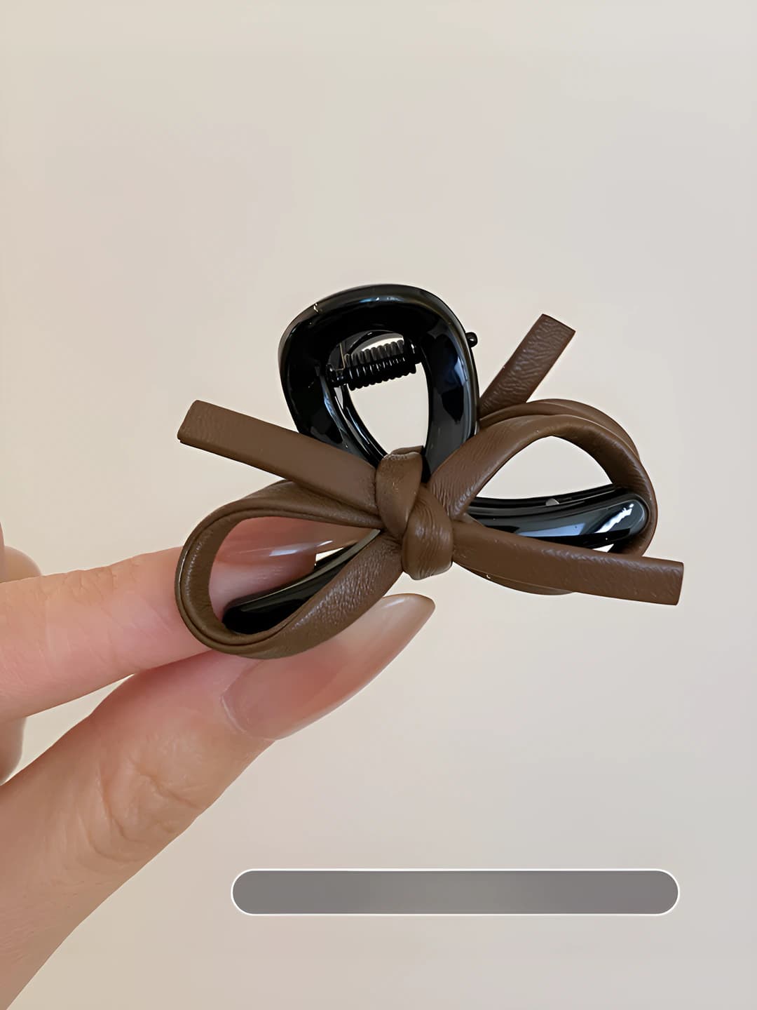 4# coffee bow mini clip, 4.5 cm