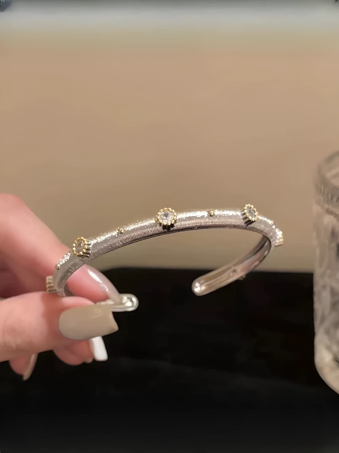 Серебряный бриллиант браслет