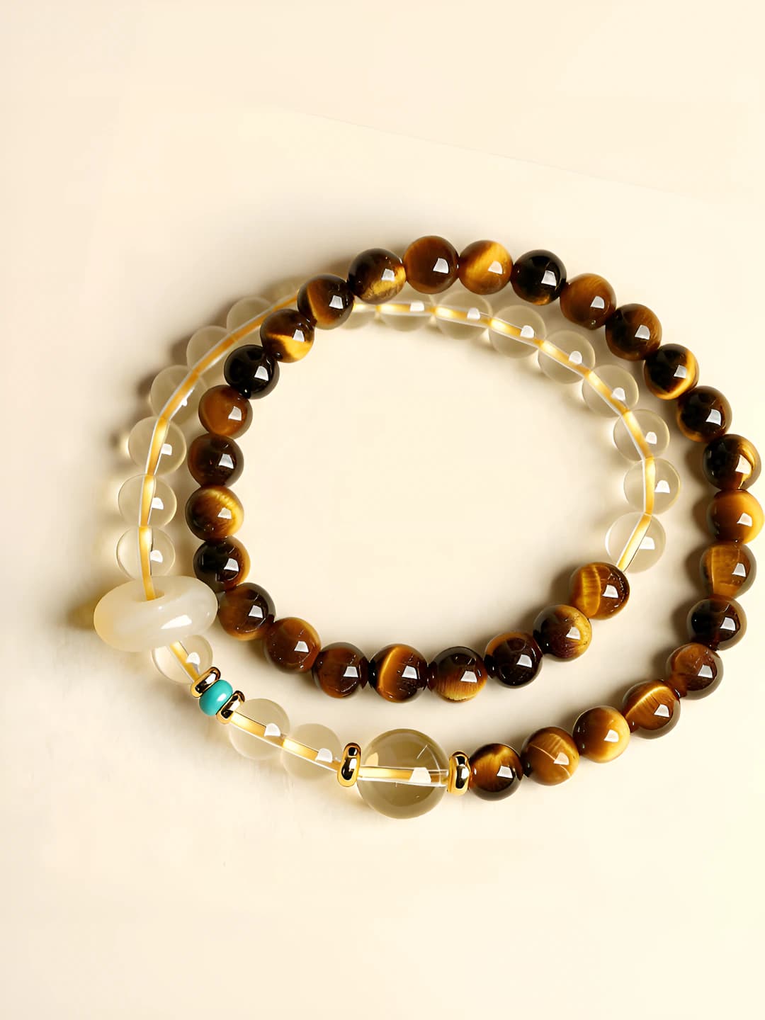 Double yellow crystal tiger eye