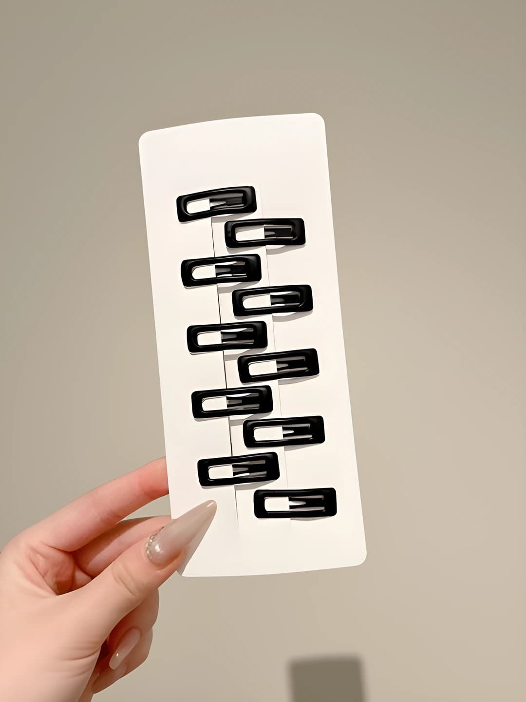 1# Чёрный квадратный зажим - 5 см, 5 шт