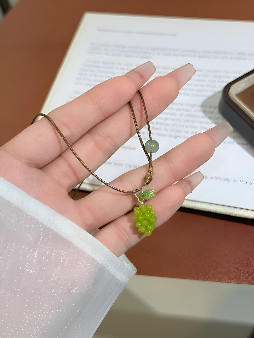 Green grape necklace