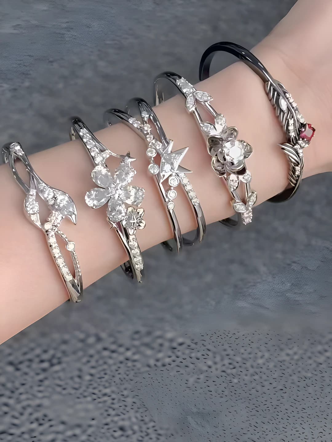 Women's retro ins style geometric design bracelet