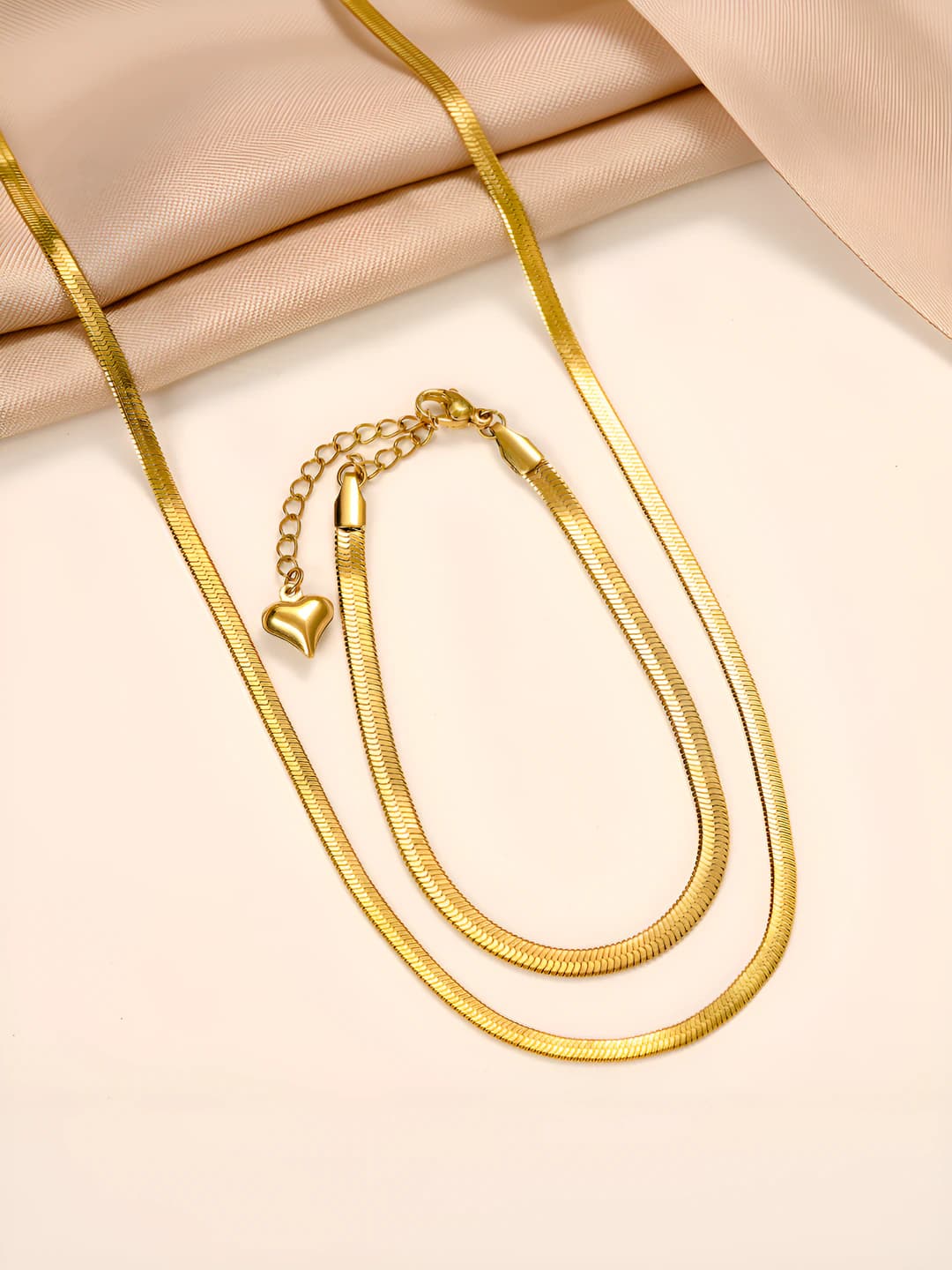 Women's blade chain necklace in titanium steel, Korean style, 41-50 cm