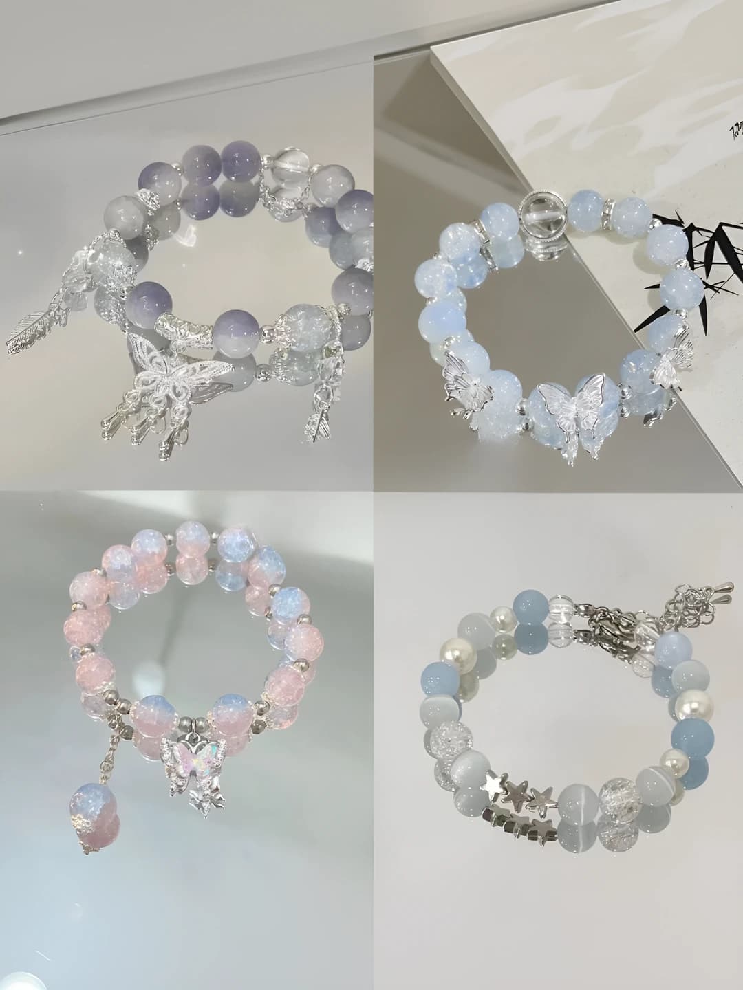 Women's bracelet: mixed material, handmade, insect shape, Japanese-Korean style, fresh and sweet design element