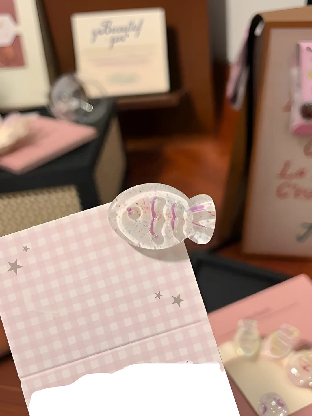 Jelly colorful fish clip 3.2 cm