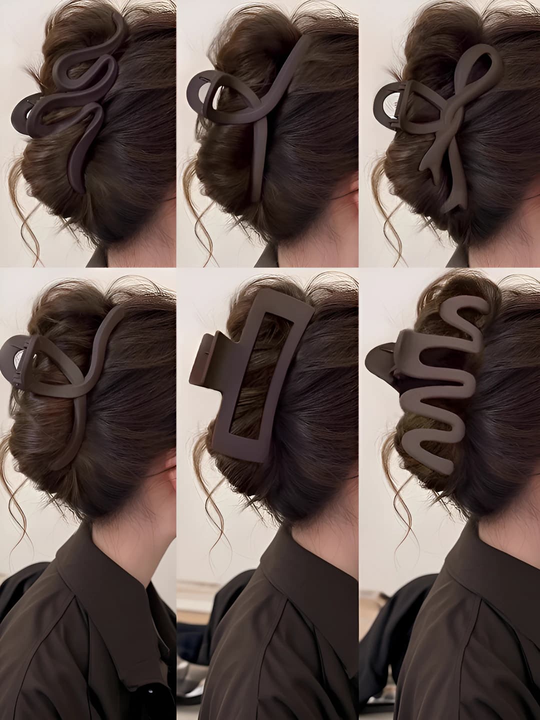 Women's hair clips and combs: large acrylic hair claw clip, matte, handmade, minimalist style, for daily commute