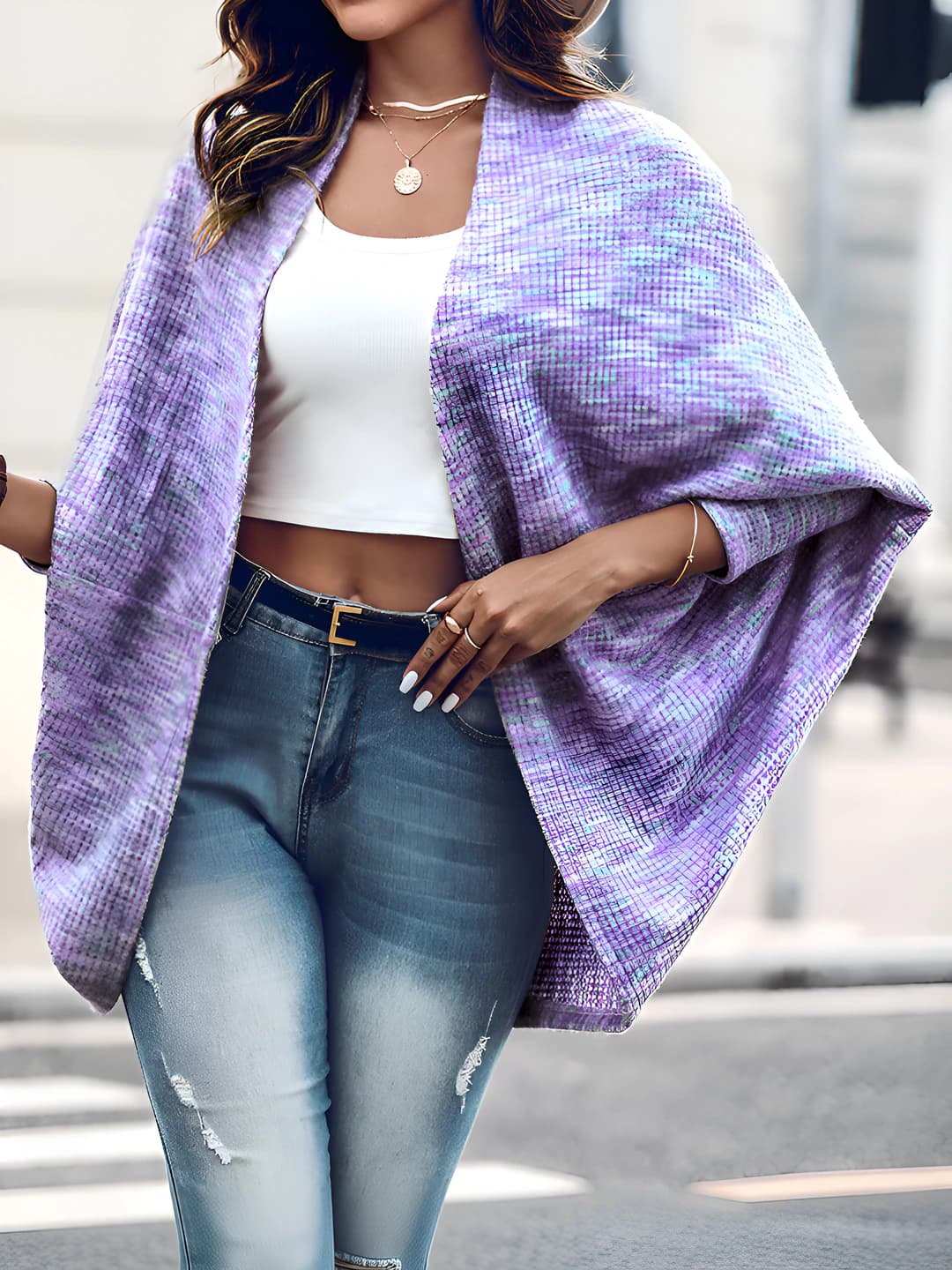Purple floral + Light pink floral
