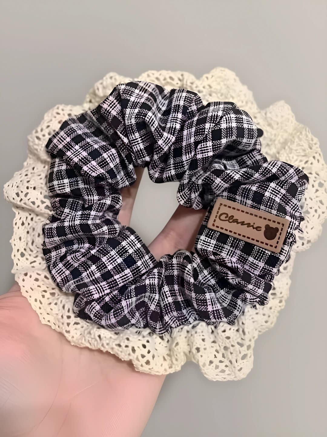 Black & white plaid, 10 cm