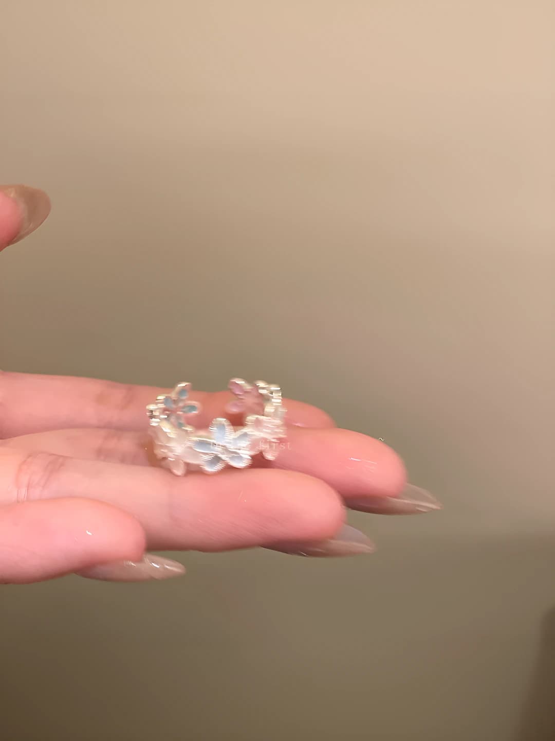Multicolour dopamine flower ring