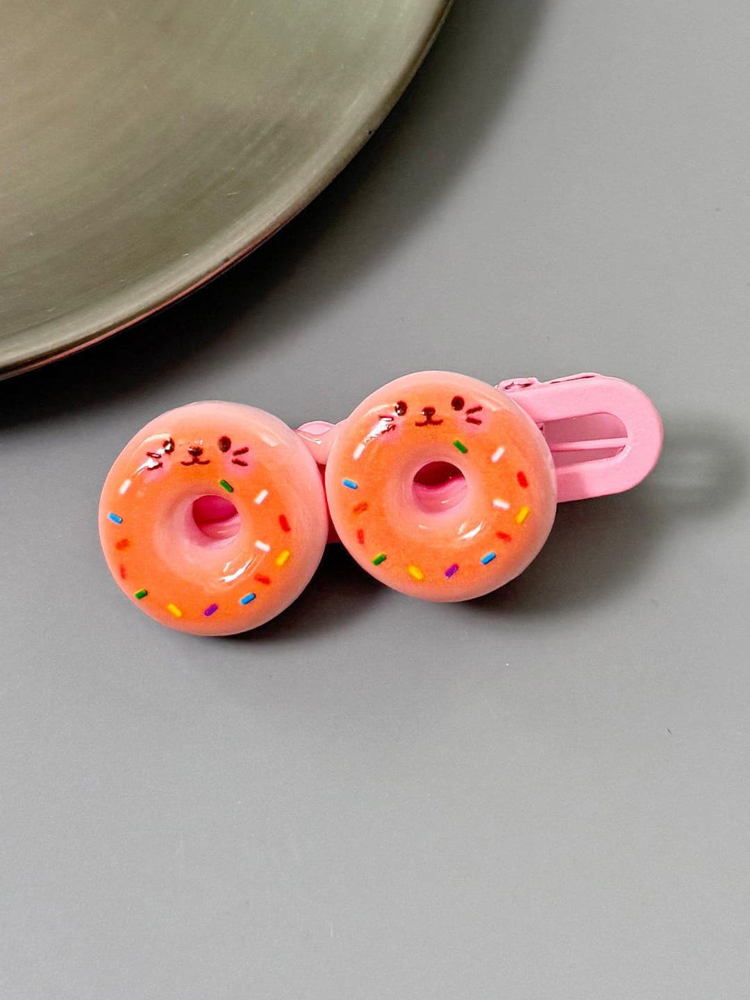 1# Pink hair clip ~5.5 cm, part ~2 cm