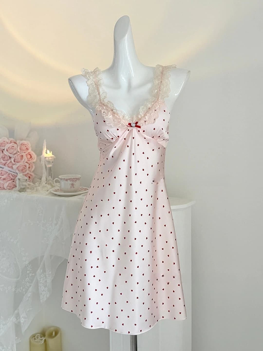 Pink heart nightgown