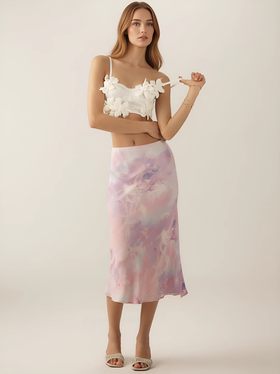Light purple + sunflower fur collar
