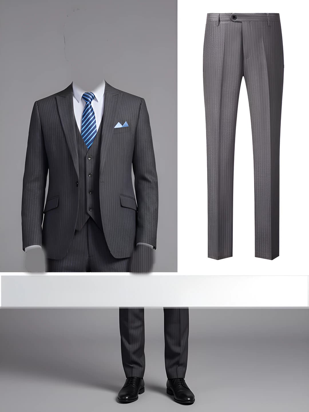 Men's grey suit + trousers