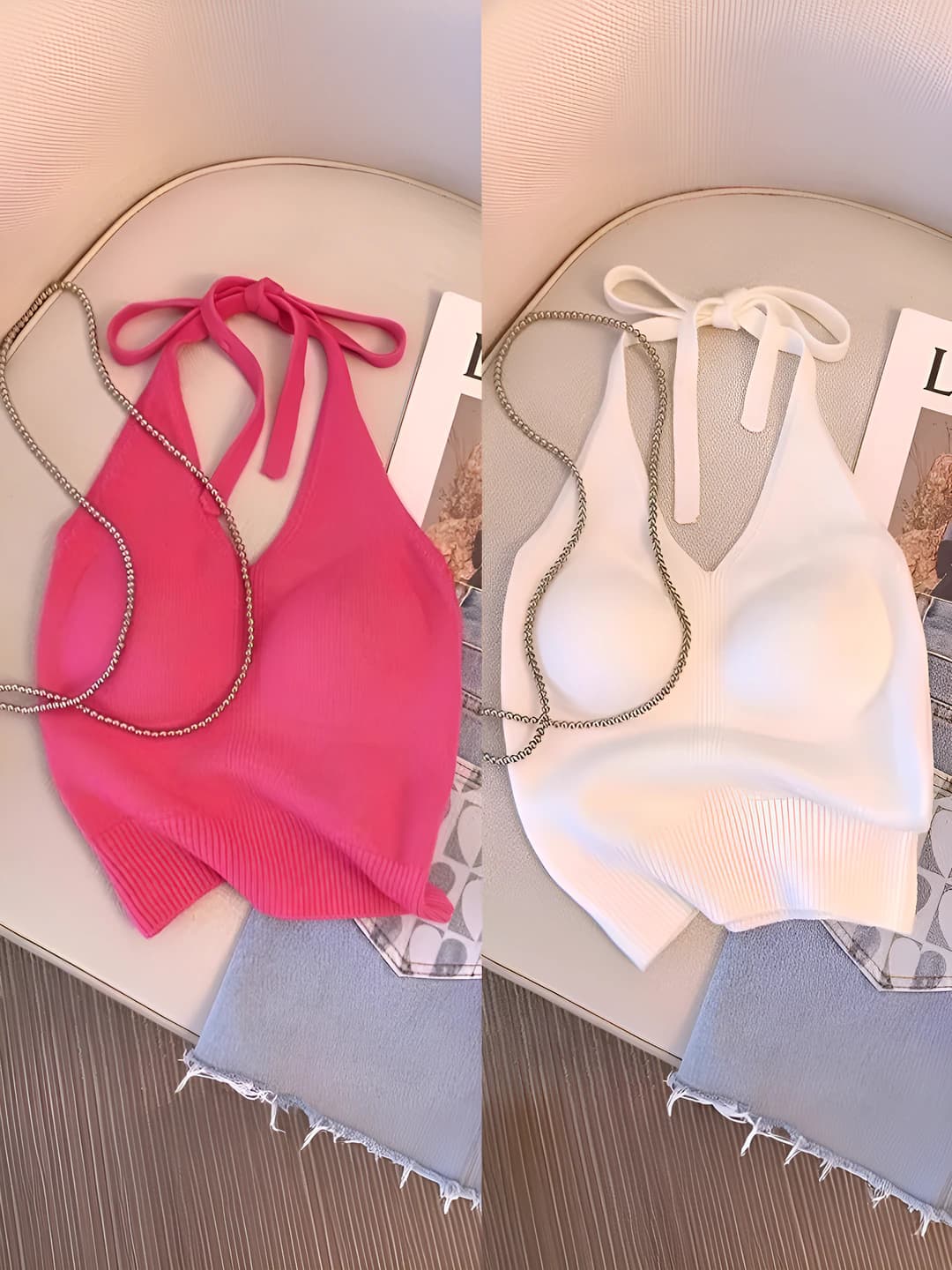 Rose red+White [2 pcs]