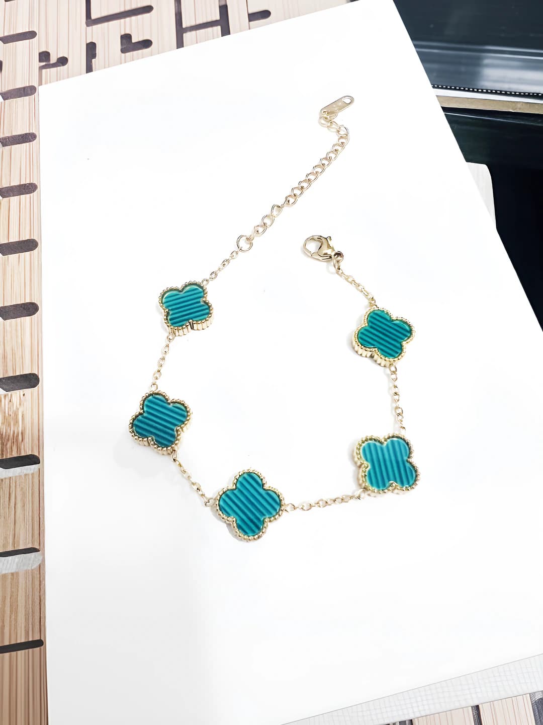 6655-Gold Double-sided Green