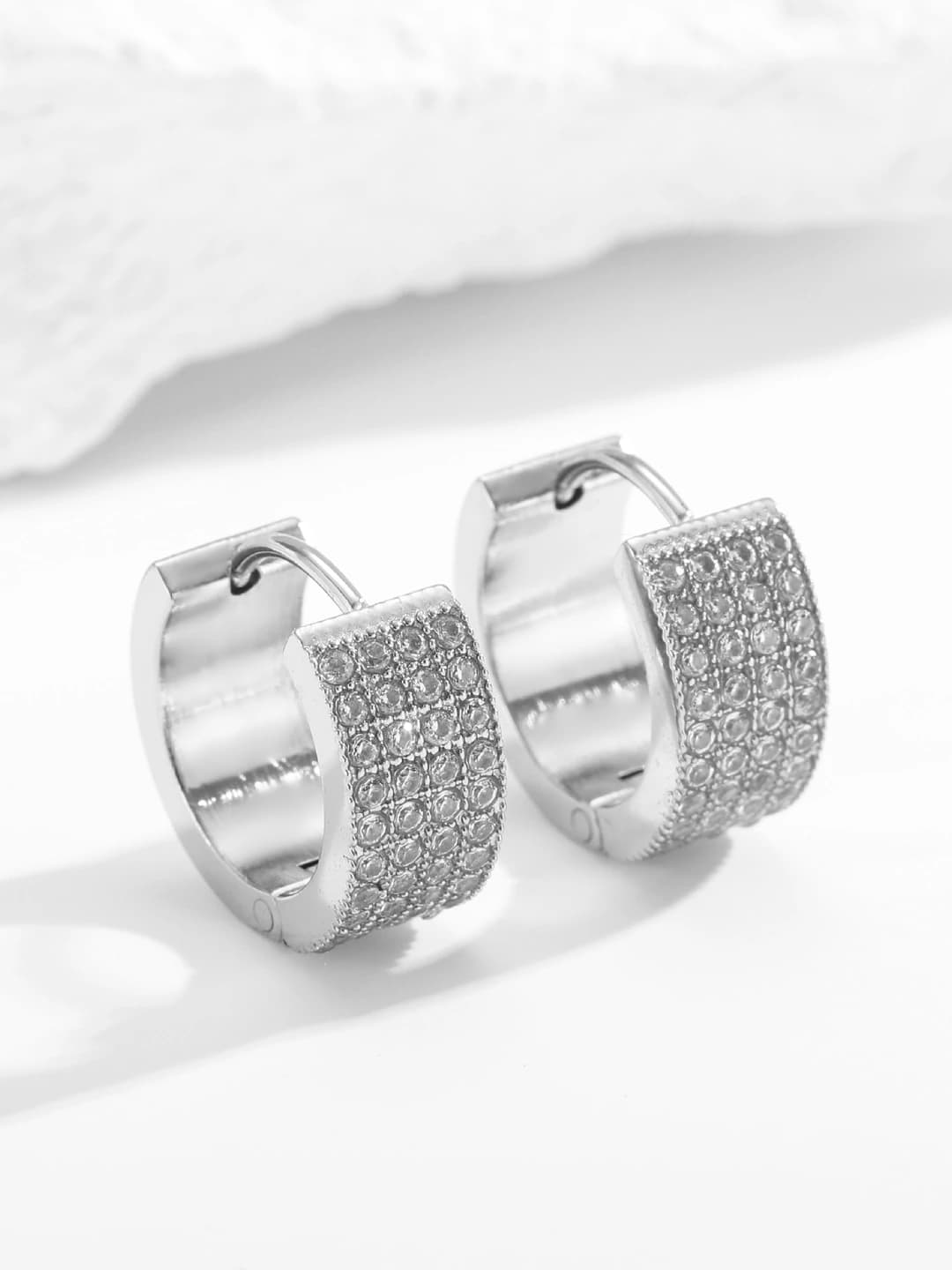 E0174S Four row diamond earrings