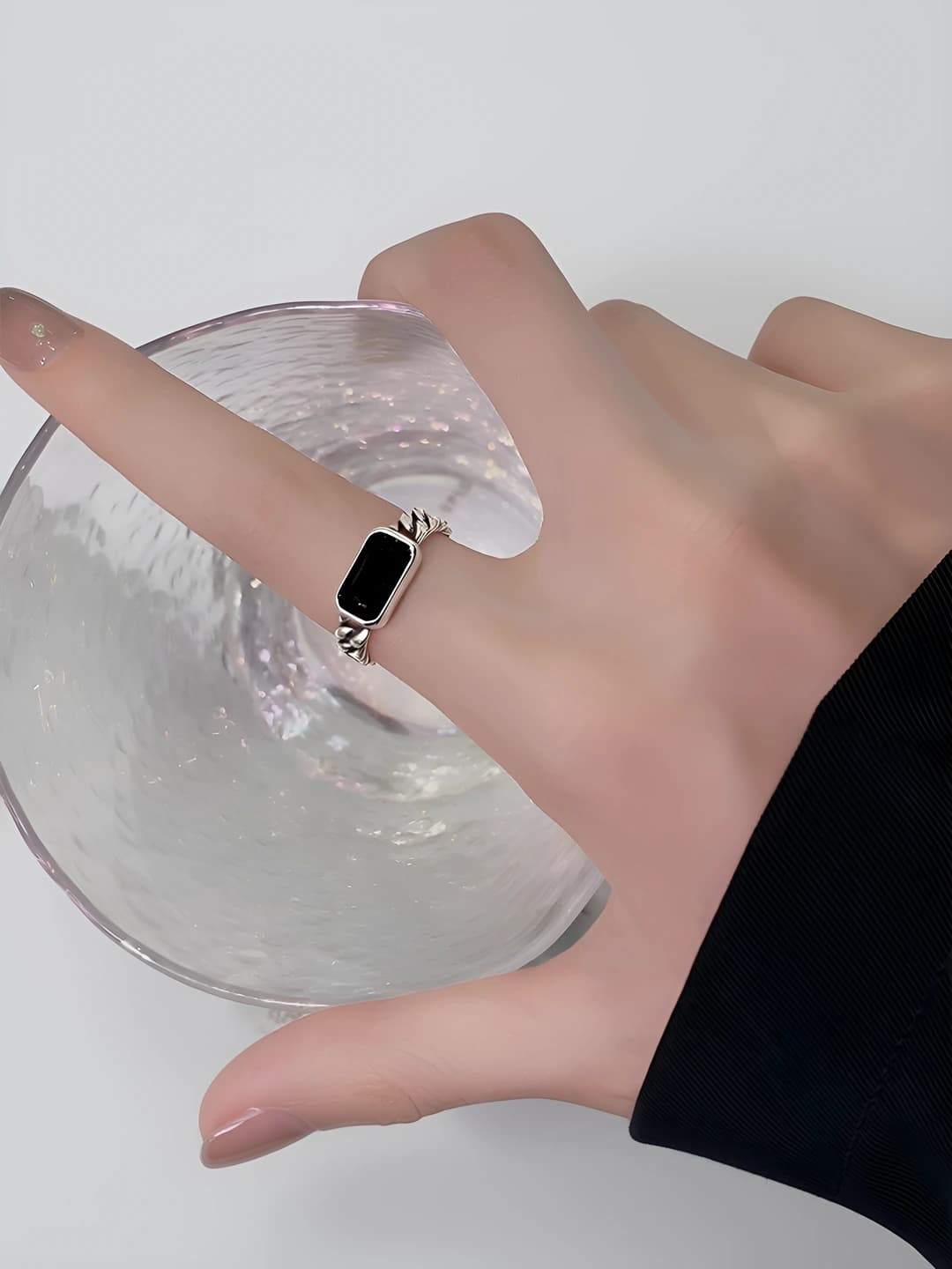 Black square chain ring