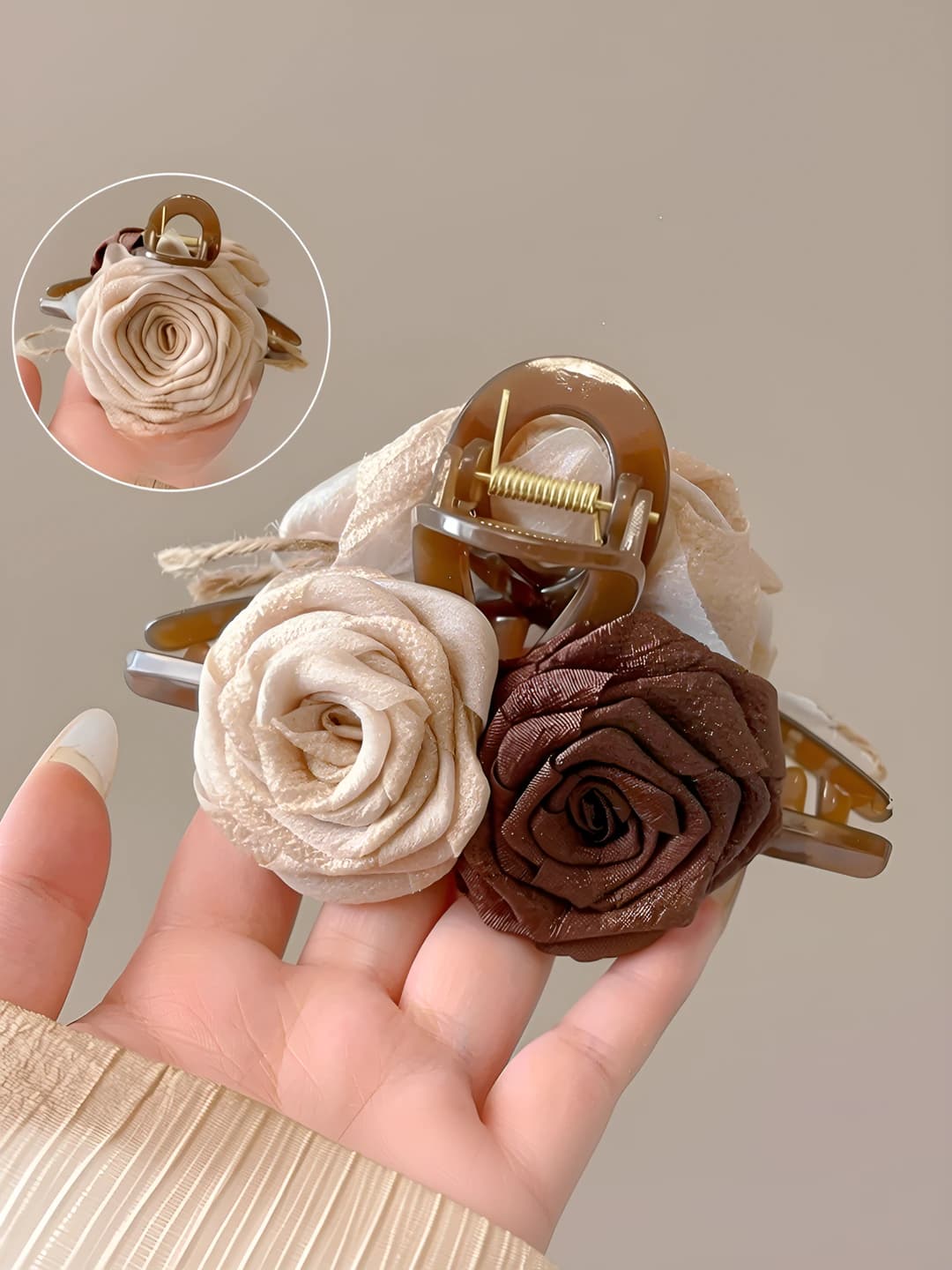 2# Oq-kofe qurugan gul qisqich 13cm