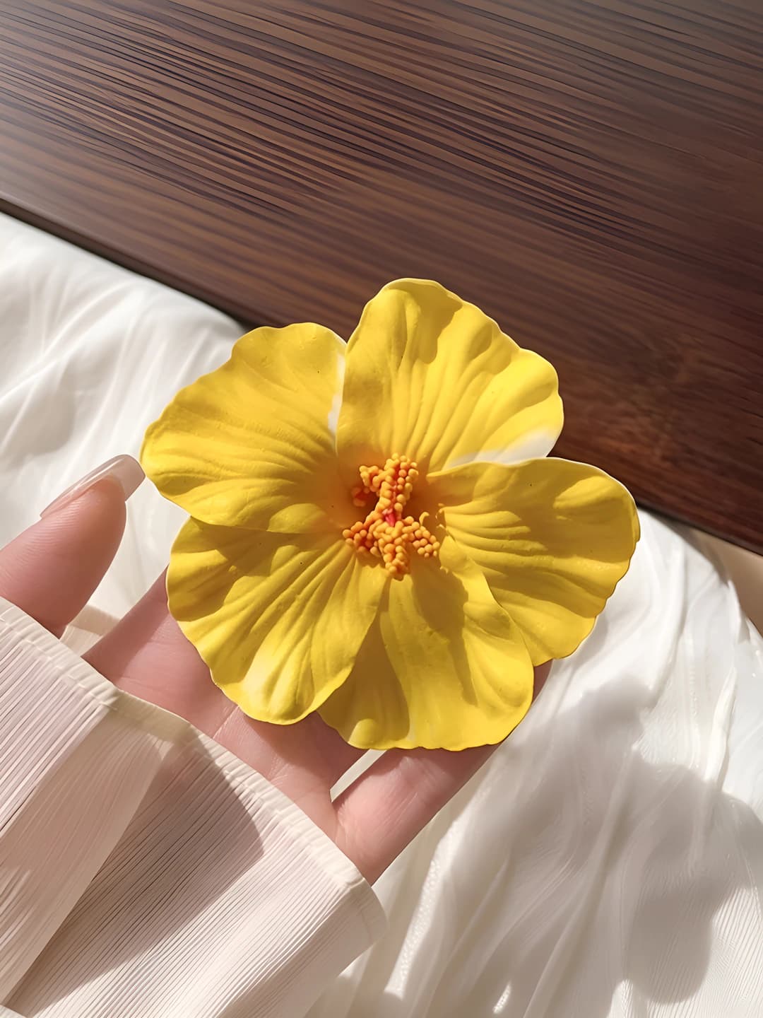 6# Жёлтый плюмерия соч. зажим ~10cm