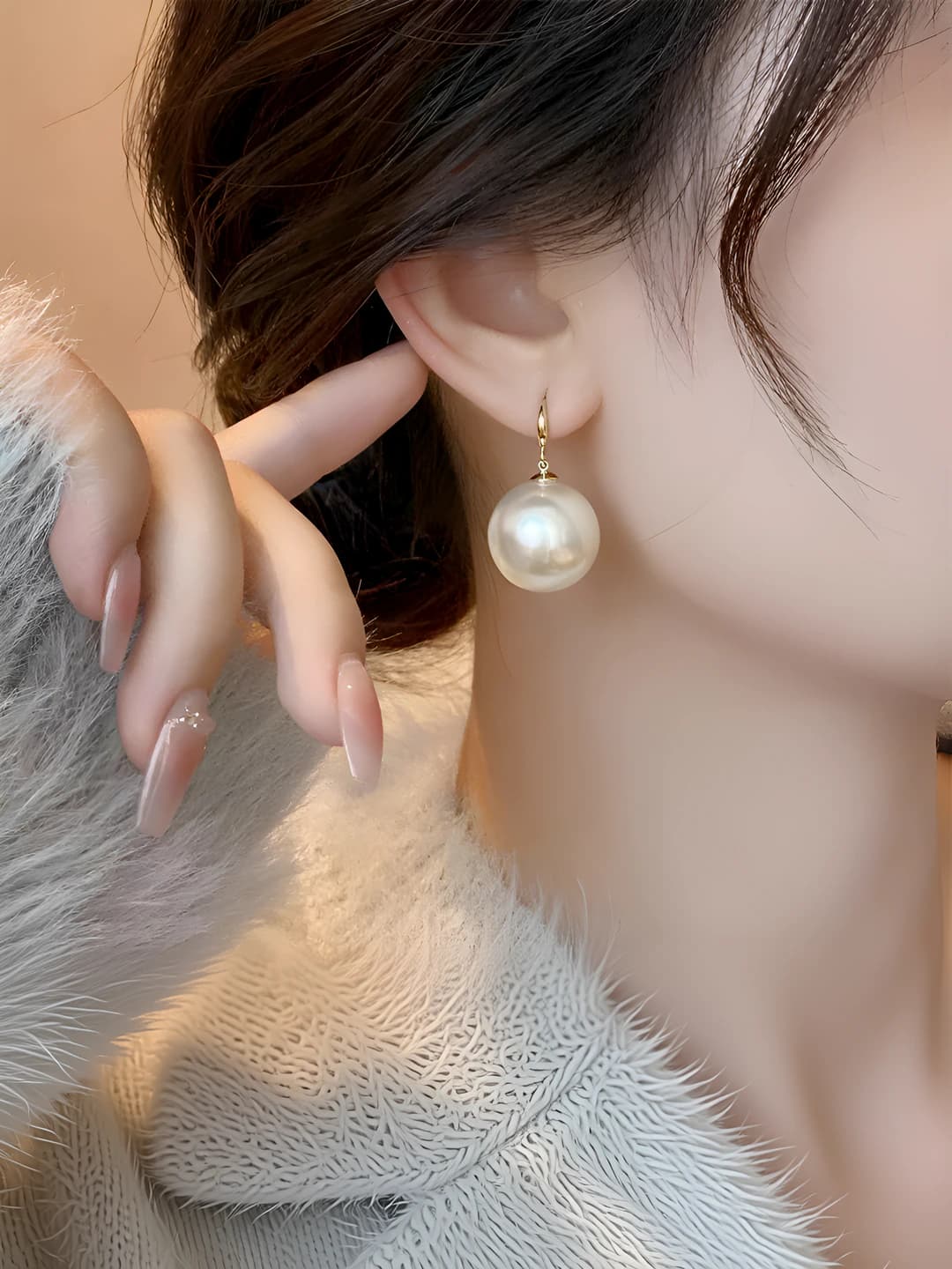 Silver pin - Gold - White