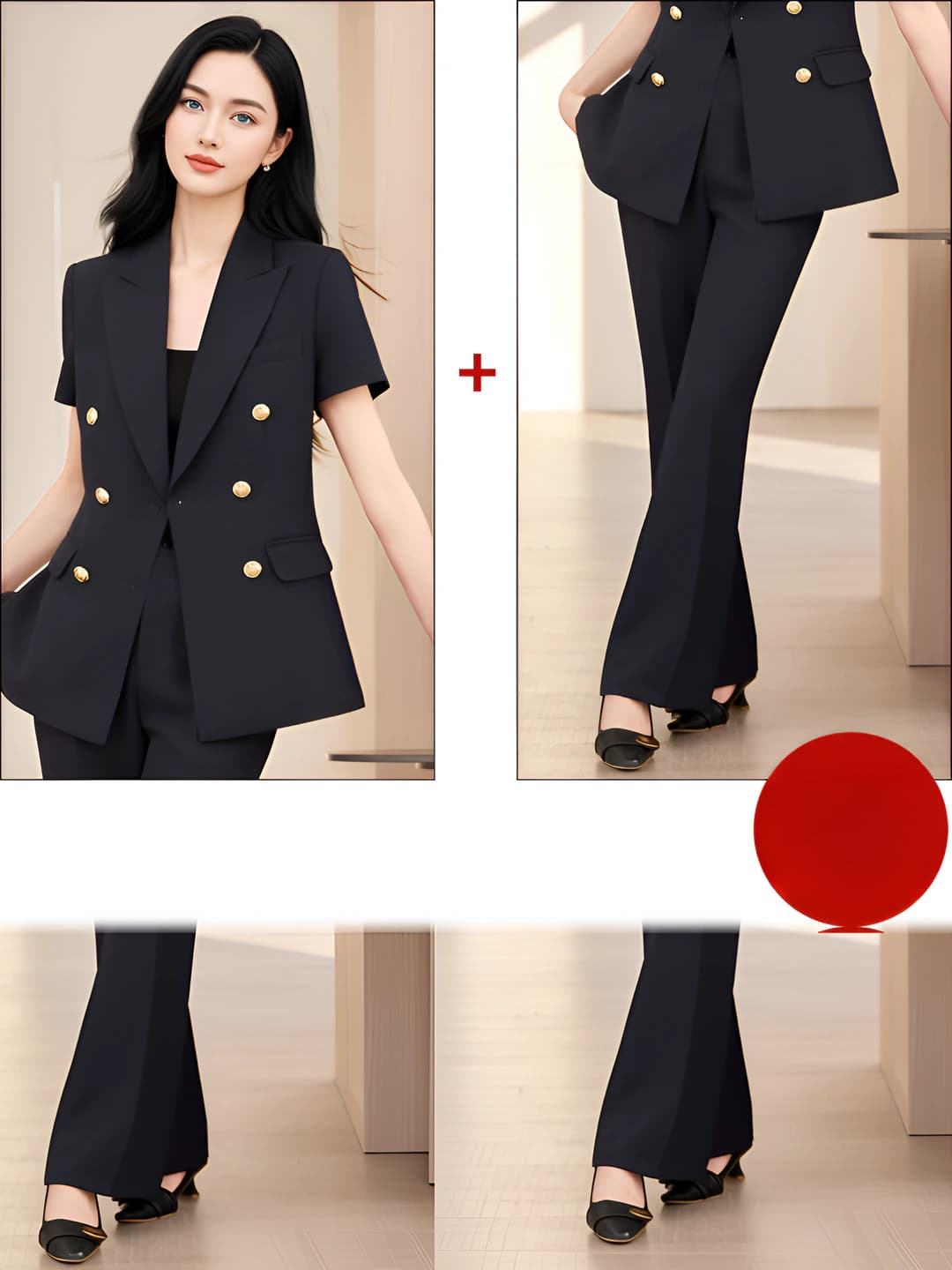 Navy blazer + pants
