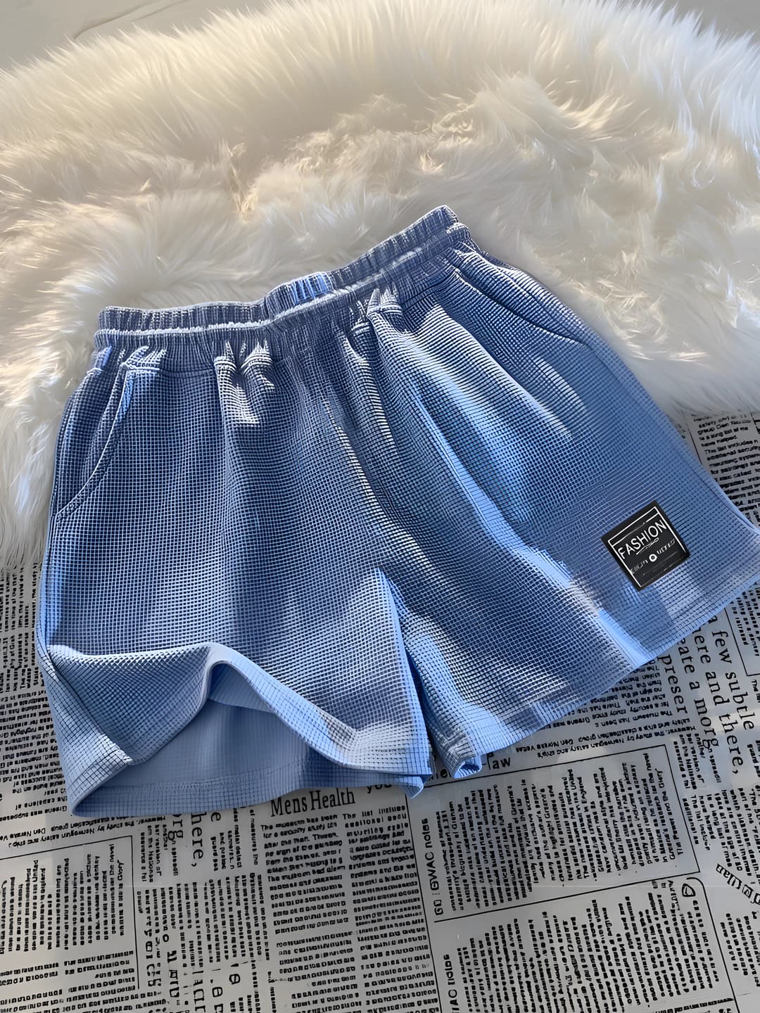 J24 Waffle Short Tumanli ko'k