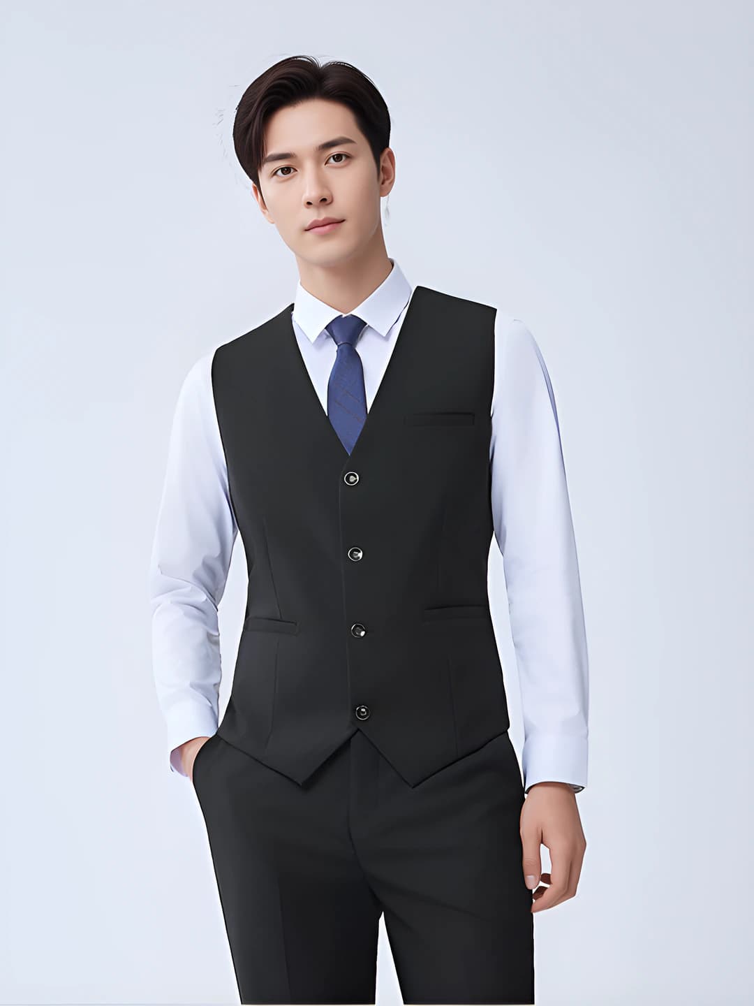 Black men's vest