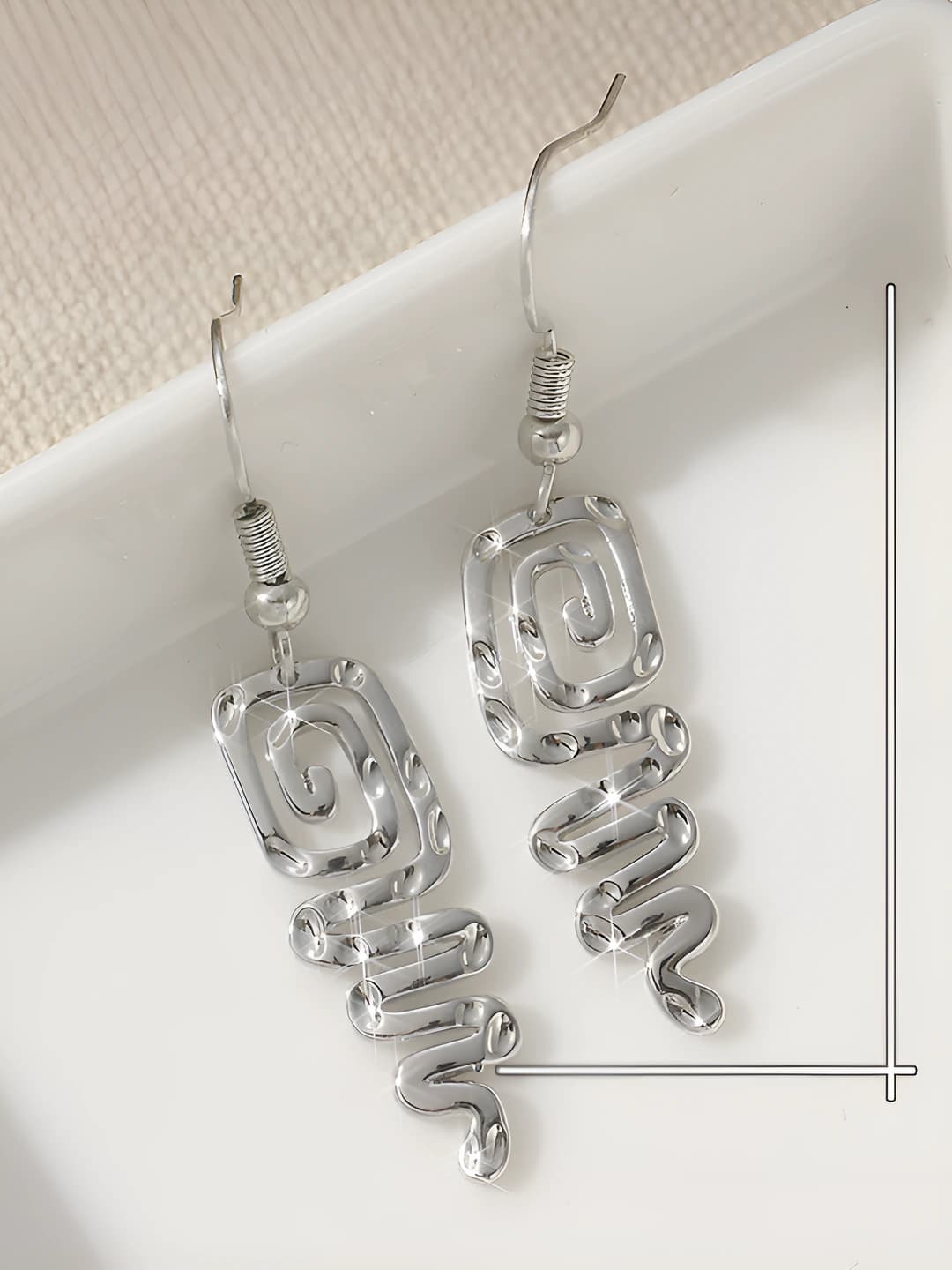 Women's ins style geometric retro earrings