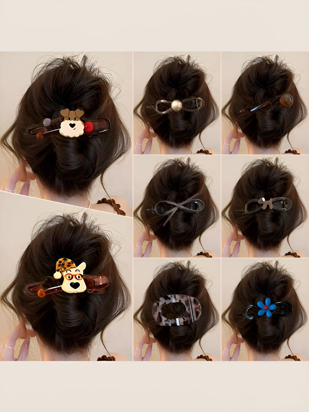 Women's hair clips and combs: Korean style, chic and elegant, PE material