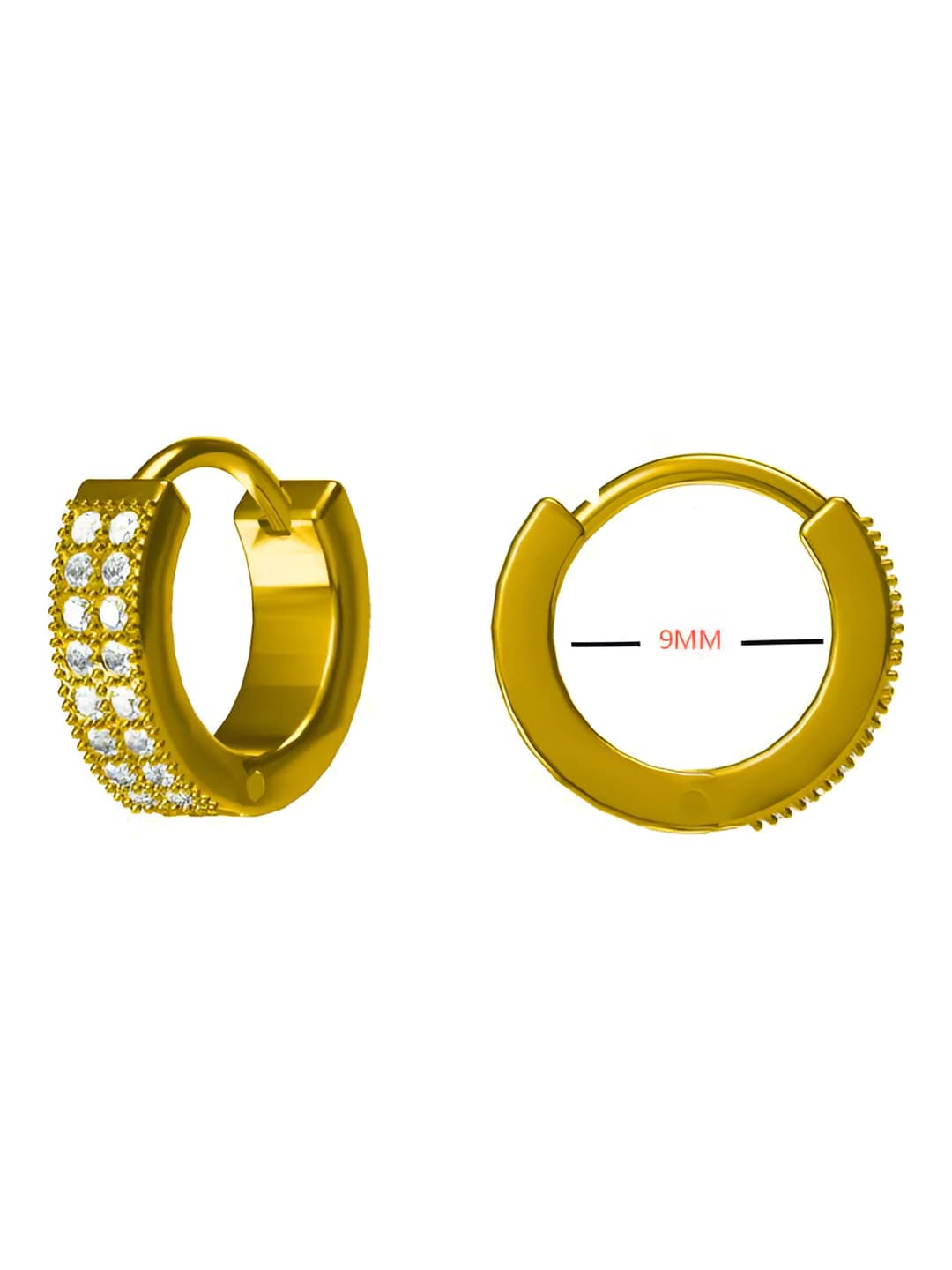 E0172G Double row diamond earrings