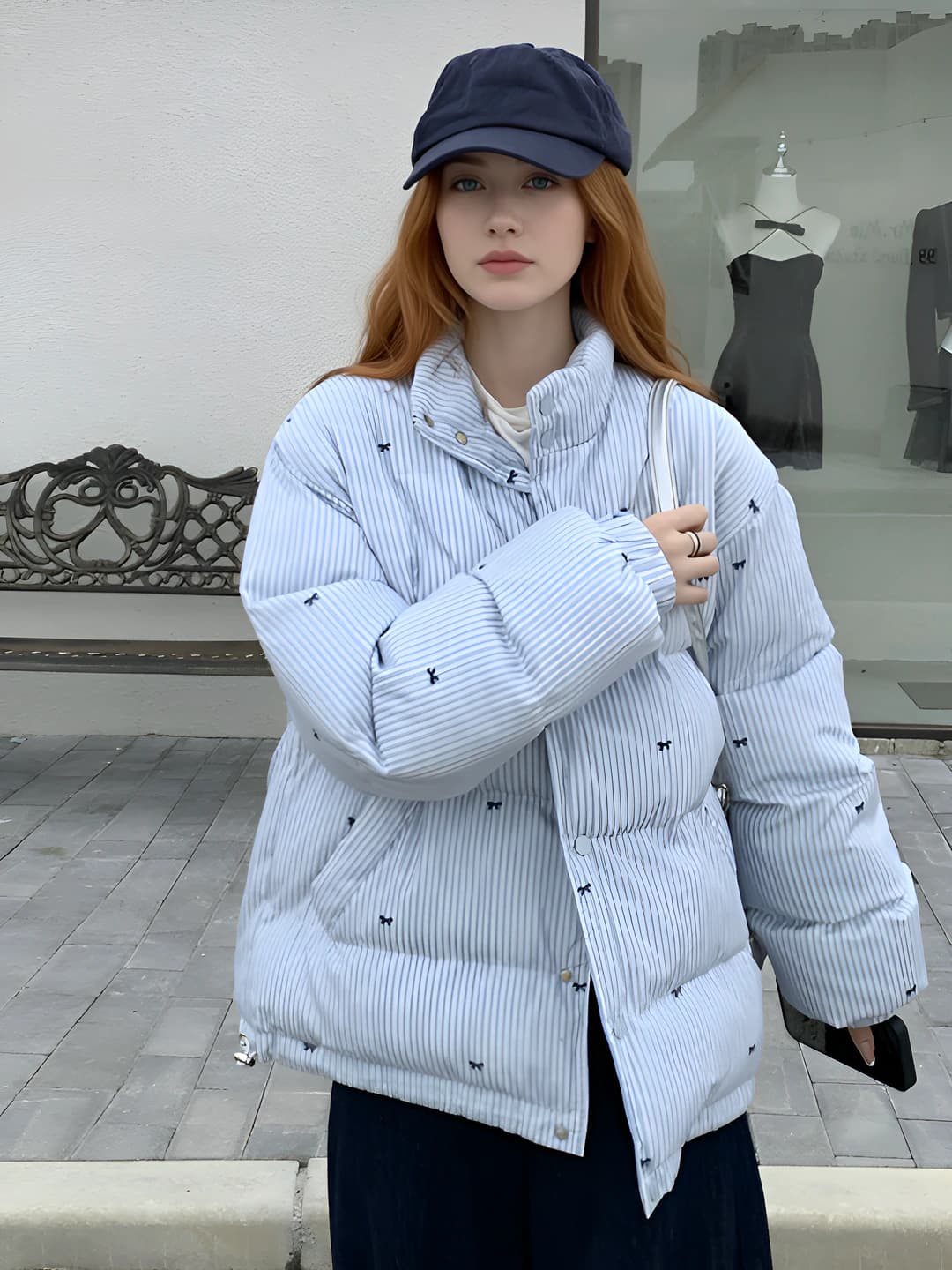 Ayollar uchun puxli kurtka: tik yoqa, kalta, bo'sh (oversize), kundalik, preppi uslub, yengsiz, qalin, paxta-astarli