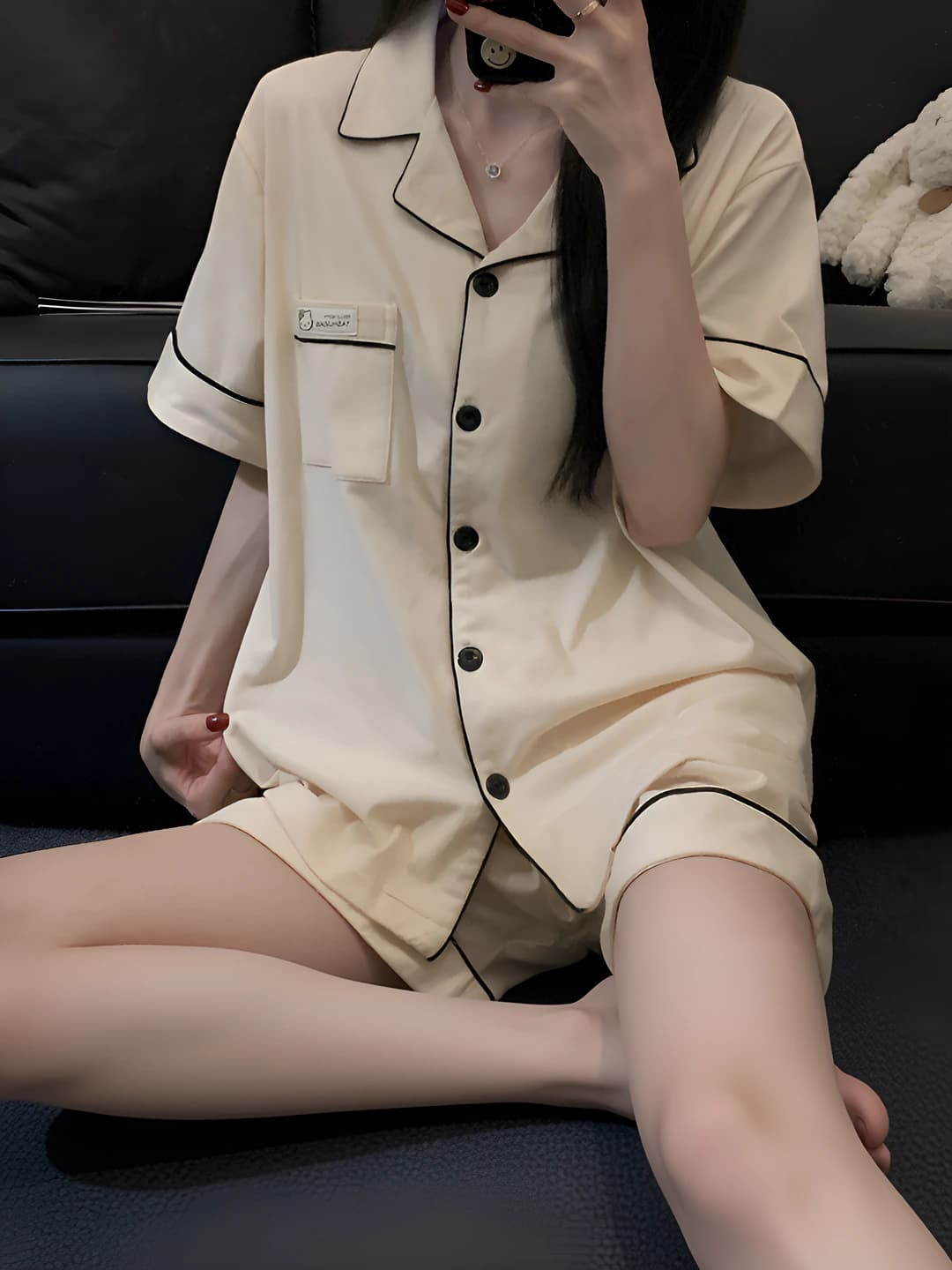 QianX short sleeve, apricot