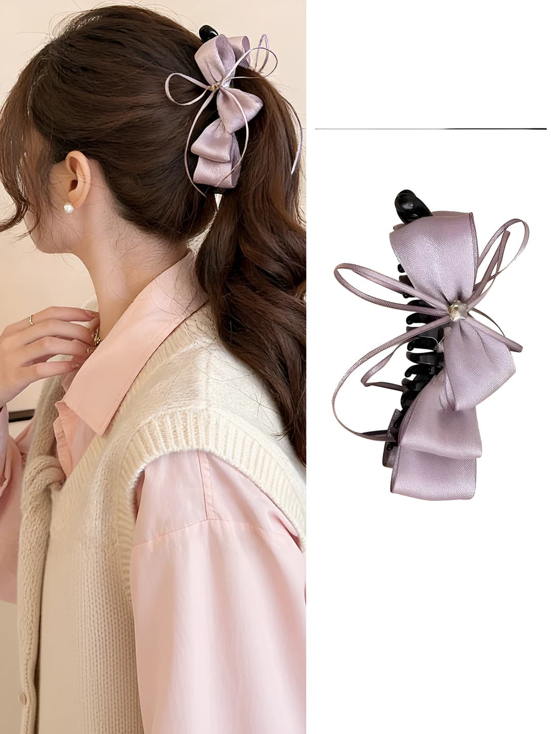2# Pink banana clip, 13 cm