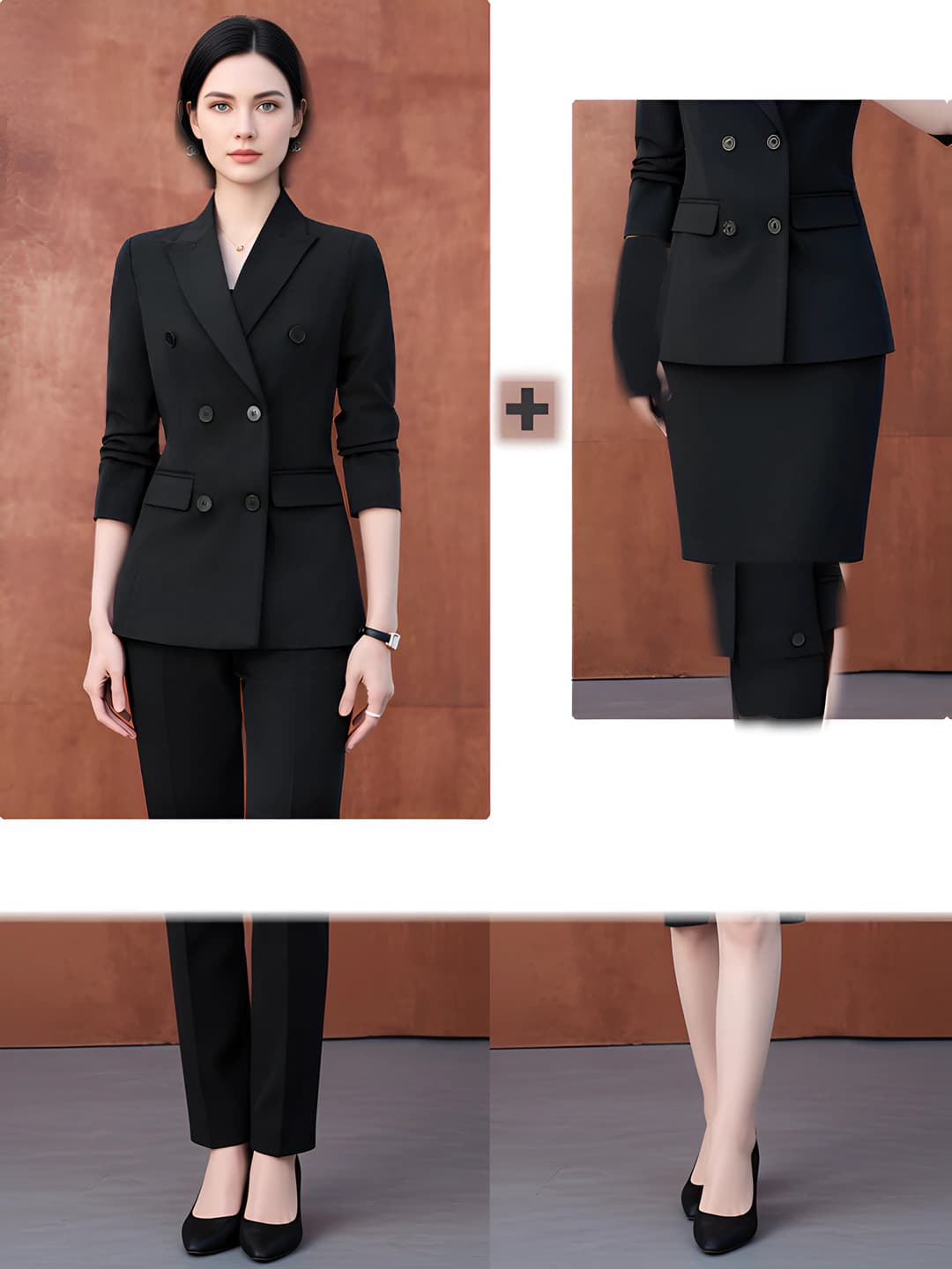 Qora: kostyum+skirt