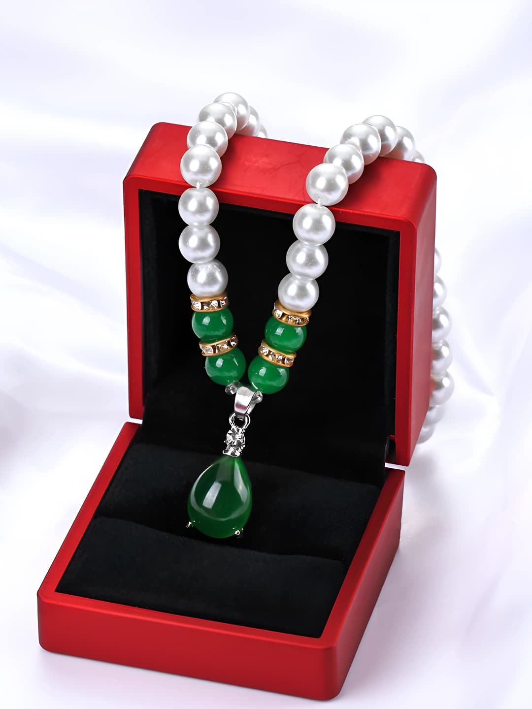 Teardrop necklace [Green]