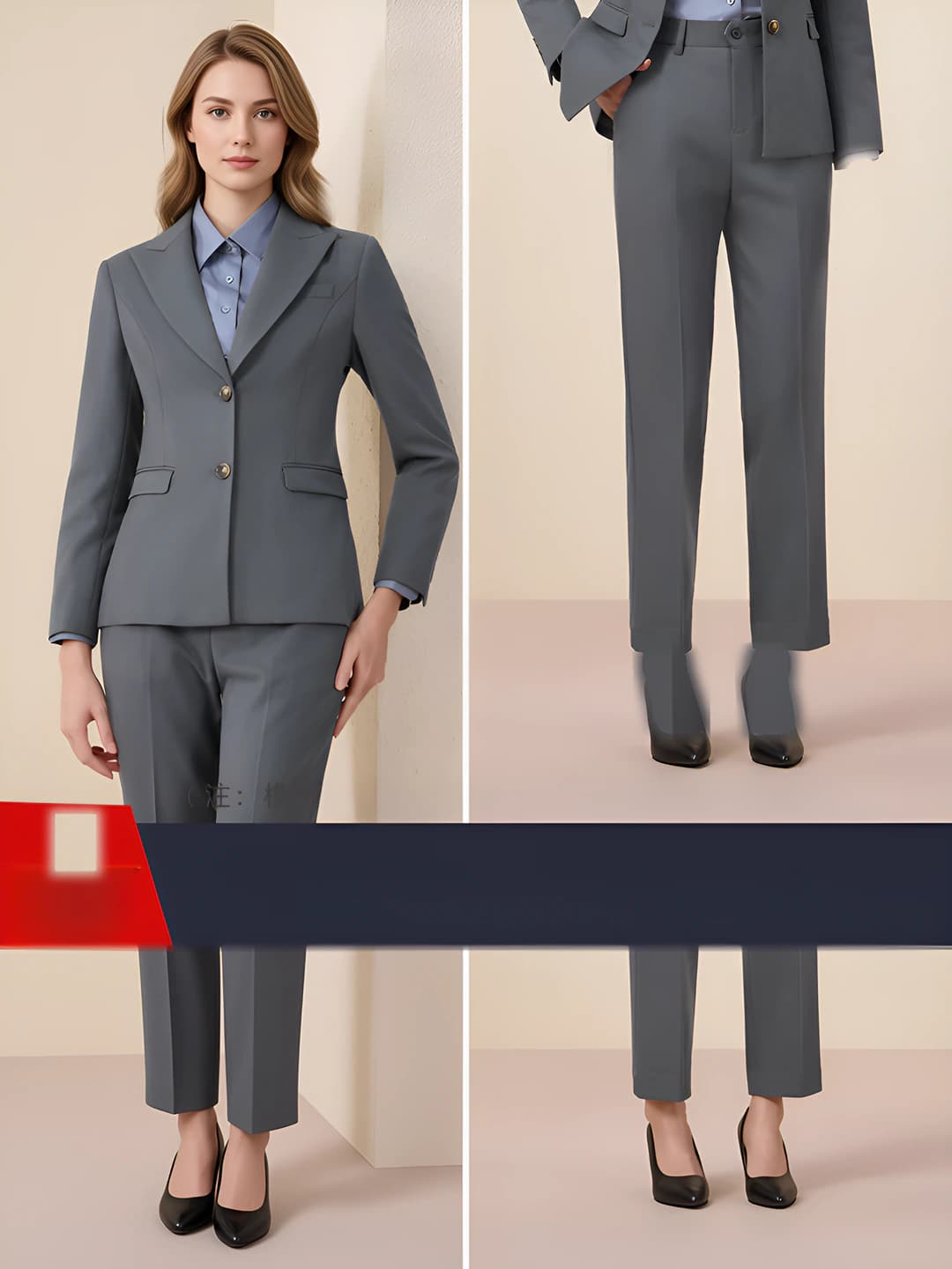 Blue-grey suit + trousers