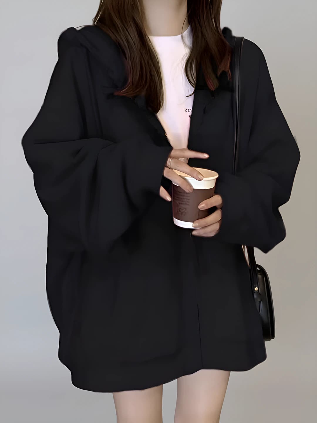Black 360 g padded winter jacket