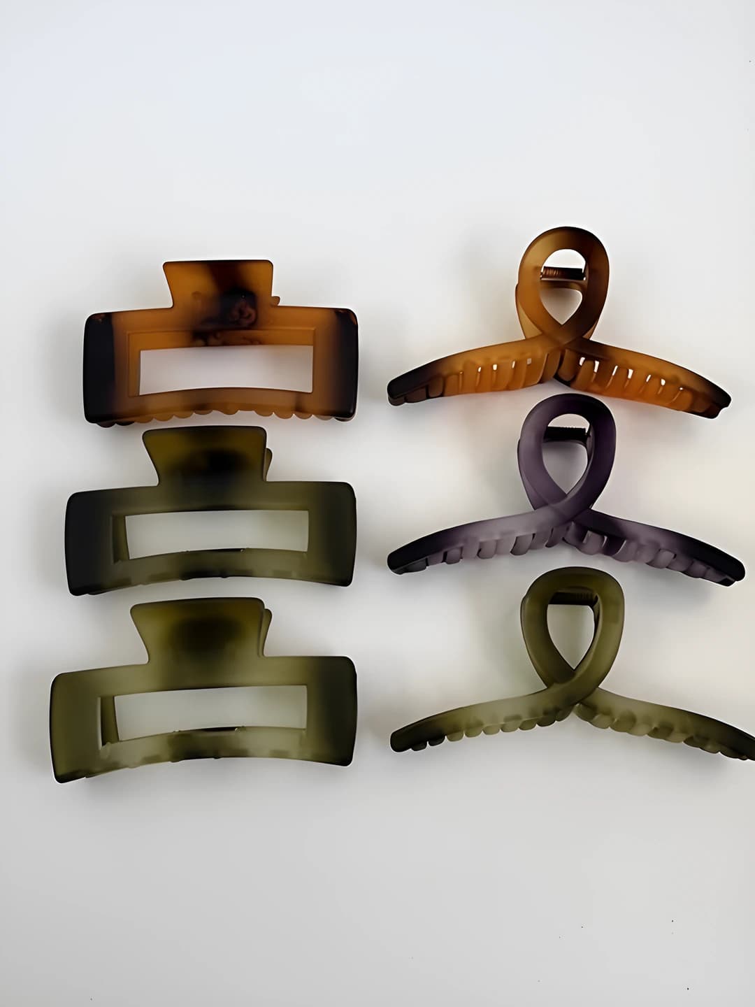 Women's hair clips and combs: acrylic, watercolor gradient, matte, large shark clips for back of head updo