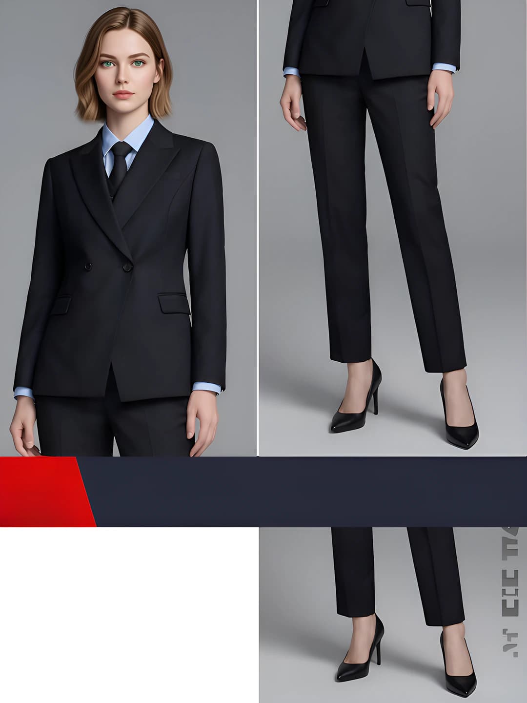 Women's Black [Suit + Trousers]