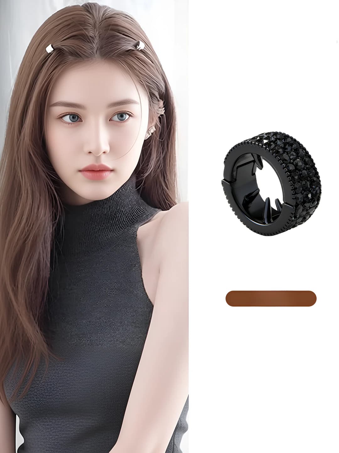 12# All black clip, ~1.5 cm